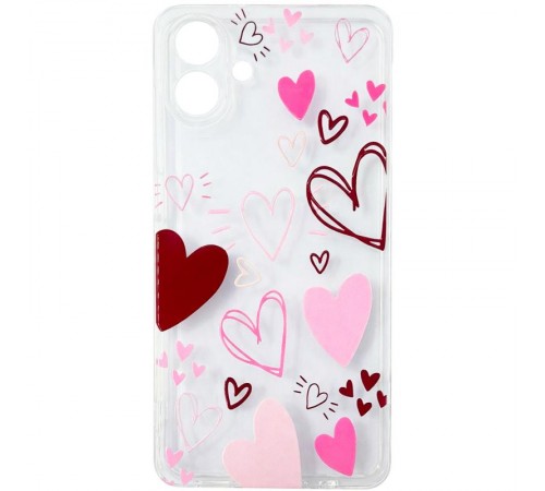 Чохол TPU Clear Joy для Motorola Moto G06 Hearts