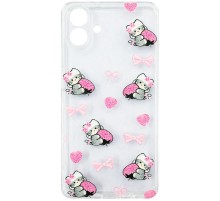 Чохол TPU Clear Joy для Motorola Moto G06 Strawberry Cats