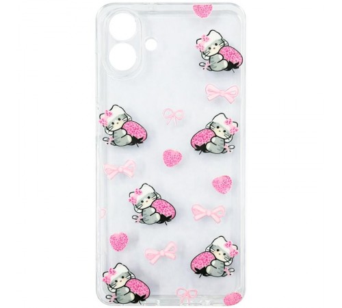 Чохол TPU Clear Joy для Motorola Moto G06 Strawberry Cats