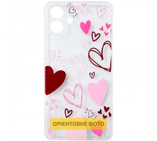 Чохол TPU Clear Joy для Xiaomi Redmi Note 15 Pro 4G Hearts