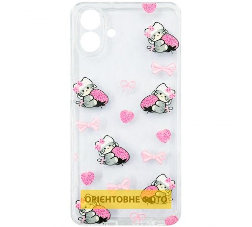 Чохол TPU Clear Joy для Xiaomi Redmi Note 15 Pro 4G Strawberry Cats