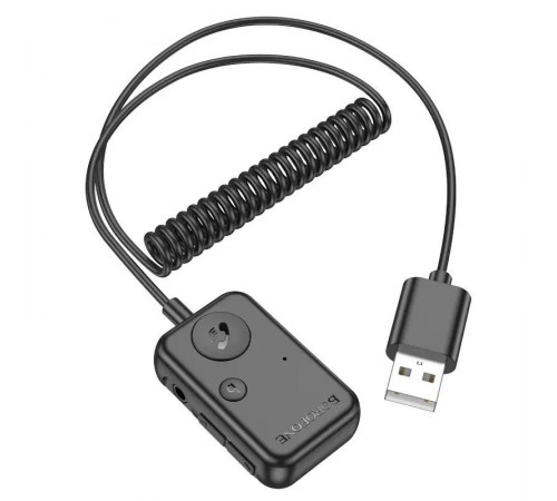 Bluetooth аудіо ресивер Borofone BC49 June (USB-A) Black