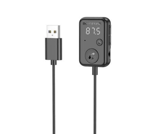 Bluetooth аудіо ресивер Borofone BC49 June (USB-A) Black
