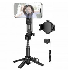 Монопод для селфі Hoco K27 Pro Magnetic Clamp 2in1 Black