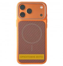 Чохол TPU TechWoven Hybrid with MagSafe для Apple iPhone 17 (6.3") Orange / Brown
