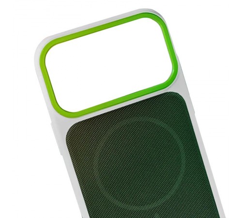 Чохол TPU TechWoven Hybrid with MagSafe для Apple iPhone 17 Pro Max (6.9") White / Green