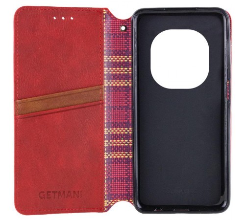 Шкіряний чохол-книжка GETMAN Cubic (PU) для Xiaomi Redmi Note 15 4G/5G (EU) Червоний
