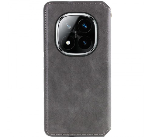 Шкіряний чохол-книжка GETMAN Cubic (PU) для Xiaomi Redmi Note 15 4G/5G (EU) Сірий