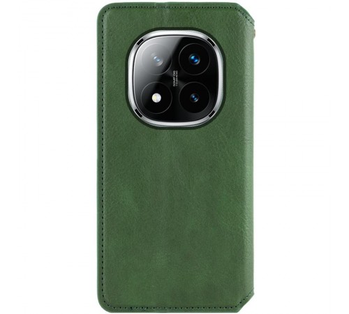 Шкіряний чохол-книжка GETMAN Cubic (PU) для Xiaomi Redmi Note 15 4G/5G (EU) Зелений