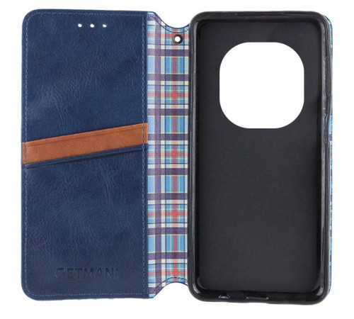 Шкіряний чохол-книжка GETMAN Cubic (PU) для Xiaomi Redmi Note 15 Pro 4G Синій