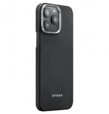 Чохол PC PITAKA with MagSafe для Apple iPhone 15 Pro (6.1") Black / Grey