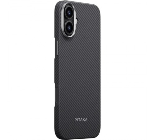Чохол PC PITAKA with MagSafe для Apple iPhone 16 (6.1") Black / Grey