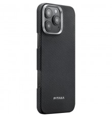 Чохол PC PITAKA with MagSafe для Apple iPhone 16 Pro (6.3") Black / Grey