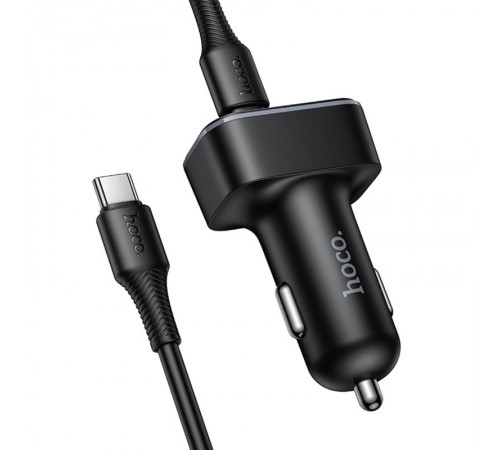 АЗП Hoco Z63A Barry PD42W+QC3.0 (2USB-A/1C) + кабель Type-C to Type-C Black