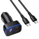 АЗП Hoco Z63A Barry PD42W+QC3.0 (2USB-A/1C) + кабель Type-C to Type-C Black