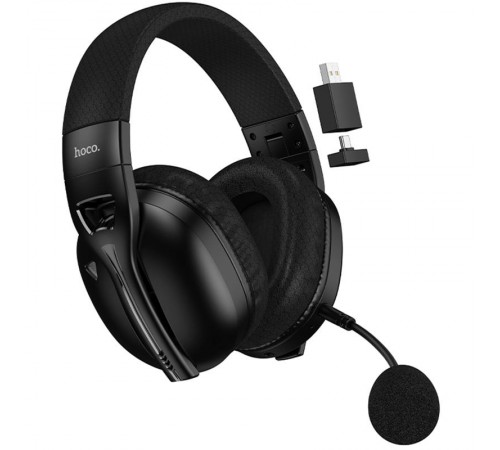 Накладні бездротові навушники Hoco W114 Magic +3.5mm+2.4G Black