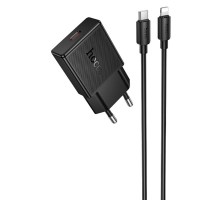 МЗП Hoco N72 Speed ultra-thin PD20W (1USB-C) + кабель Type-C to Lightning Black