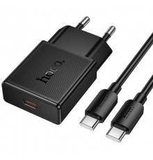 МЗП Hoco N72 Speed ultra-thin PD20W (1USB-C) + кабель Type-C to Type-C Black