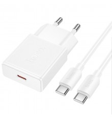 МЗП Hoco N72 Speed ultra-thin PD20W (1USB-C) + кабель Type-C to Type-C White