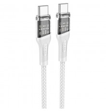 Дата кабель Hoco U111 Discovery Edition Type-C to Type-C 60W (1.2m) Grey