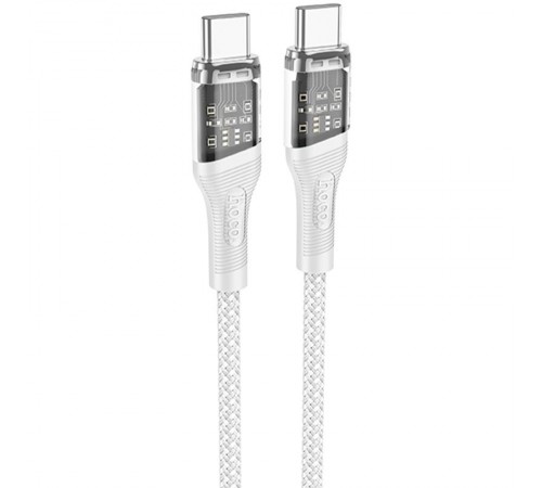 Дата кабель Hoco U111 Discovery Edition Type-C to Type-C 60W (1.2m) Grey