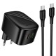 МЗП Hoco CS101A Folding PD20W+QC3.0 (1USB-A/1C) + кабель Type-C to Type-C Black