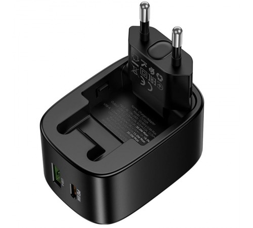 МЗП Hoco CS102A Folding PD30W+QC3.0 (1USB-A/1C) Black