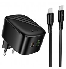 МЗП Hoco CS102A Folding PD30W+QC3.0 (1USB-A/1C) + кабель Type-C to Type-C Black