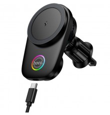 Автотримач з БЗП Hoco HW36 Electric 15W with cooler (air outlet) Black