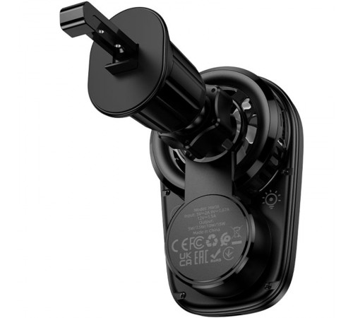Автотримач з БЗП Hoco HW36 Electric 15W with cooler (air outlet) Black