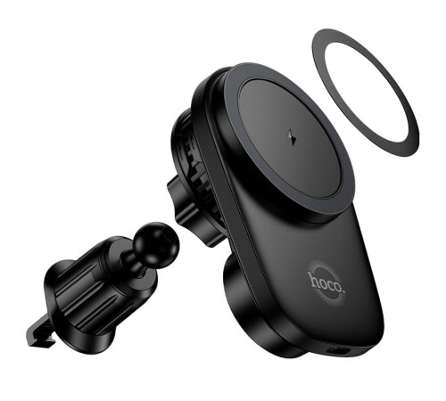 Автотримач з БЗП Hoco HW36 Electric 15W with cooler (air outlet) Black