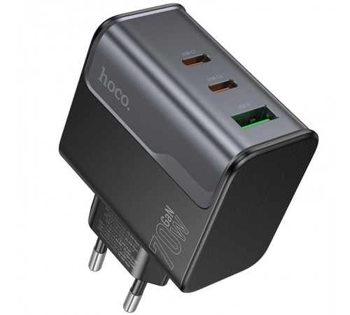 МЗП Hoco CS75A Star Speed PD70W+QC3.0 (1USB-A/2C) Midnight black