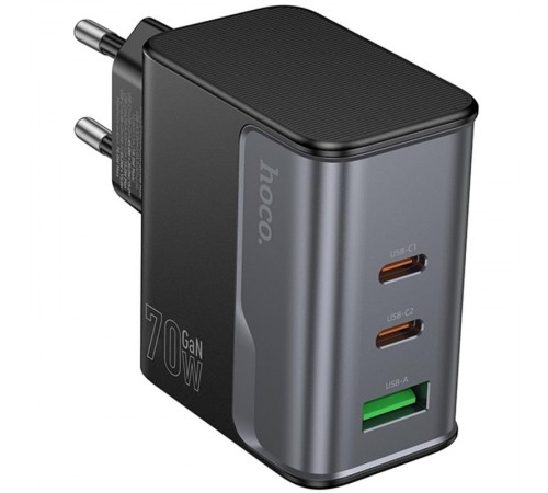 МЗП Hoco CS75A Star Speed PD70W+QC3.0 (1USB-A/2C) Midnight black