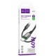 Дата кабель Hoco X127 Exceed Type-C to Type-C 60W (1m) Black