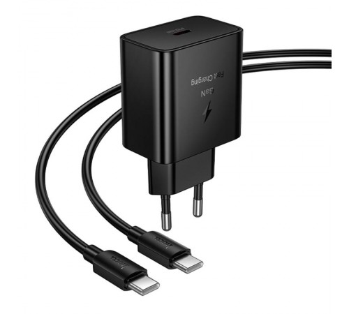 МЗП Hoco N77 Star PD45W (1USB-C) + кабель Type-C to Type-C Black