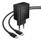 МЗП Hoco N77 Star PD45W (1USB-C) + кабель Type-C to Type-C Black