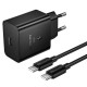 МЗП Hoco N77 Star PD45W (1USB-C) + кабель Type-C to Type-C Black