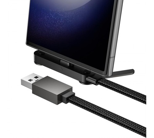 Дата кабель Hoco U150 Exquisite side plug and stand USB to Type-C 36W (1.2m) Black