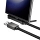 Дата кабель Hoco U150 Exquisite side plug and stand USB to Type-C 36W (1.2m) Black