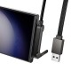 Дата кабель Hoco U150 Exquisite side plug and stand USB to Type-C 36W (1.2m) Black