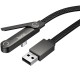 Дата кабель Hoco U150 Exquisite side plug and stand USB to Type-C 36W (1.2m) Black