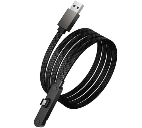 Дата кабель Hoco U150 Exquisite side plug and stand USB to Type-C 36W (1.2m) Black
