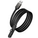 Дата кабель Hoco U150 Exquisite side plug and stand USB to Type-C 36W (1.2m) Black