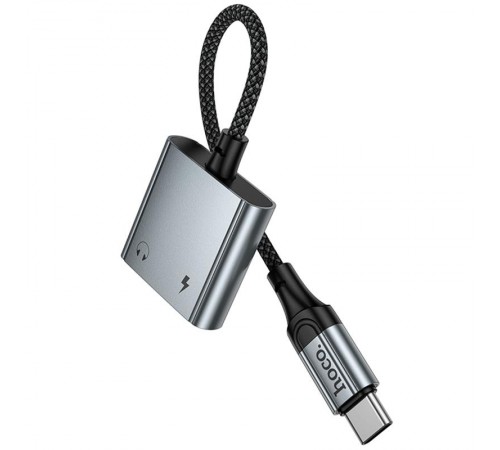 Перехідник Hoco UPA34A Type-C to Type-C*2 Metal gray