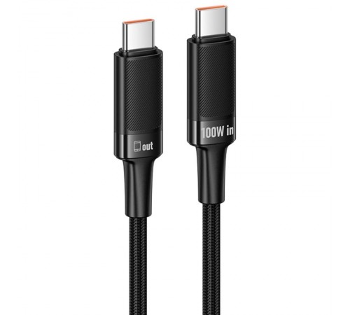 Дата кабель Hoco U153 Extreme Type-C to Type-C 100W (1.2m) Black