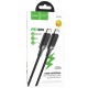 Дата кабель Hoco U153 Extreme Type-C to Type-C 100W (1.2m) Black