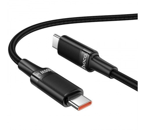 Дата кабель Hoco U153 Extreme Type-C to Type-C 100W (1.2m) Black
