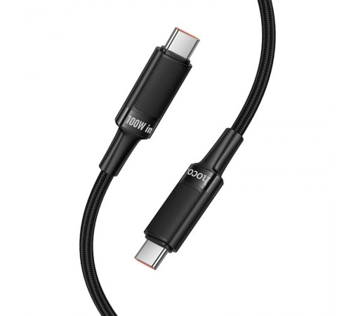Дата кабель Hoco U153 Extreme Type-C to Type-C 100W (1.2m) Black
