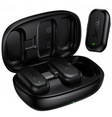 Петличний бездротовий мікрофон Hoco L26 Dual-mic Smart AI (Type-C) Black