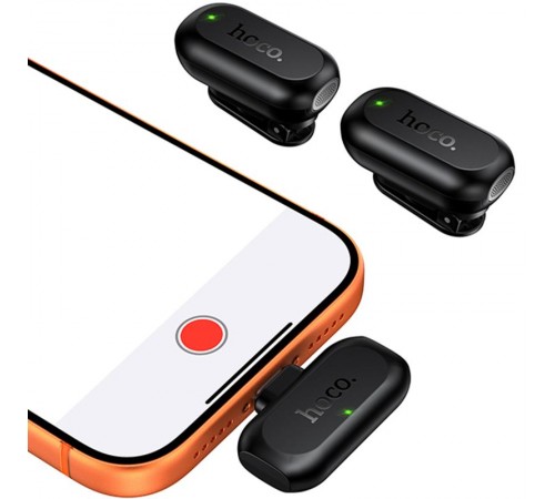 Петличний бездротовий мікрофон Hoco L26 Dual-mic Smart AI (Type-C) Black